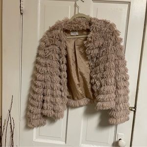 Sage The Label Women's Fringe Jacket Natural Size XL